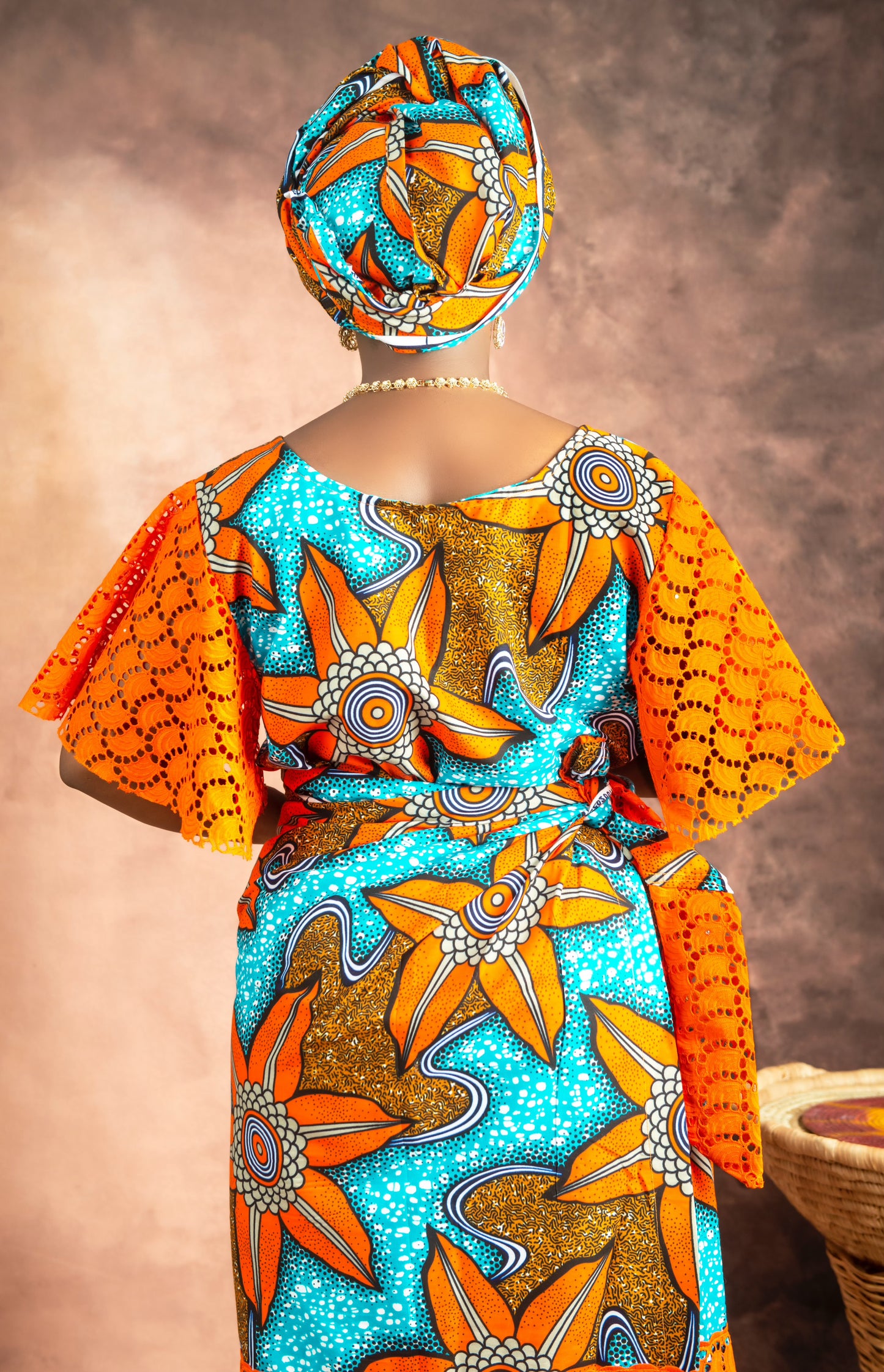 Ombre Lace Ankara Buba Lapa and Gele 3